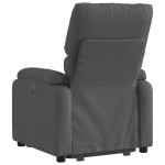 vidaXL Fotoliu electric rabatabil cu ridicare, gri închis, textil