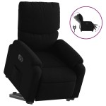 vidaXL Fotoliu electric rabatabil cu ridicare, negru, textil