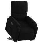 vidaXL Fotoliu electric rabatabil cu ridicare, negru, textil