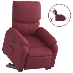 vidaXL Fotoliu electric rabatabil cu ridicare, roșu vin, textil