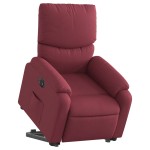 vidaXL Fotoliu electric rabatabil cu ridicare, roșu vin, textil