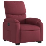 vidaXL Fotoliu electric rabatabil cu ridicare, roșu vin, textil
