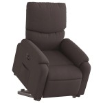 vidaXL Fotoliu electric rabatabil cu ridicare, maro închis, textil