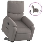 vidaXL Fotoliu electric rabatabil cu ridicare, gri taupe, textil