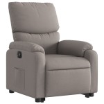 vidaXL Fotoliu electric rabatabil cu ridicare, gri taupe, textil