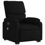 vidaXL Fotoliu electric de masaj rabatabil cu ridicare, negru, textil
