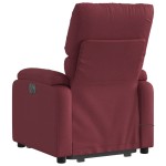 vidaXL Fotoliu de masaj electric rabatabil cu ridicare roșu vin textil