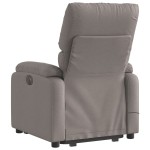 vidaXL Fotoliu electric masaj rabatabil cu ridicare, gri taupe, textil