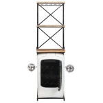 vidaXL Dulap de vin design tractor alb 49x31x172 cm mango nefinisat vidaXL Dulap de vin design tractor alb 49x31x172 cm mango nefinisat
