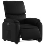 vidaXL Fotoliu rabatabil electric, negru, piele ecologică