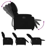 vidaXL Fotoliu rabatabil electric, negru, piele ecologică