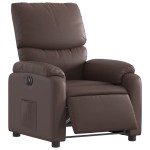 vidaXL Fotoliu rabatabil electric, maro, piele ecologică