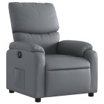 vidaXL Fotoliu rabatabil electric, gri, piele ecologică