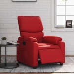 vidaXL Fotoliu rabatabil electric, roșu, piele ecologică vidaXL Fotoliu rabatabil electric, roșu, piele ecologică