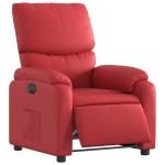 vidaXL Fotoliu rabatabil electric, roșu, piele ecologică vidaXL Fotoliu rabatabil electric, roșu, piele ecologică