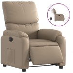 vidaXL Fotoliu rabatabil electric, cappuccino, piele ecologică