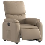 vidaXL Fotoliu rabatabil electric, cappuccino, piele ecologică