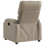 vidaXL Fotoliu rabatabil electric, cappuccino, piele ecologică