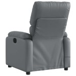 vidaXL Fotoliu de masaj electric rabatabil, gri, piele ecologică