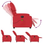 vidaXL Fotoliu electric de masaj rabatabil, roșu, piele ecologică vidaXL Fotoliu electric de masaj rabatabil, roșu, piele ecologică