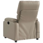 vidaXL Fotoliu electric masaj rabatabil, cappuccino, piele ecologică