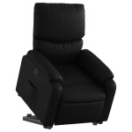 vidaXL Fotoliu rabatabil cu ridicare, negru, piele ecologică