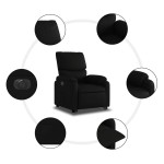 vidaXL Fotoliu rabatabil electric cu ridicare, negru, piele ecologică