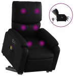 vidaXL Fotoliu electric masaj rabatabil cu ridicare, negru