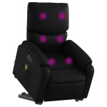 vidaXL Fotoliu electric masaj rabatabil cu ridicare, negru