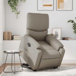 vidaXL Fotoliu electric masaj rabatabil cu ridicare, cappuccino vidaXL Fotoliu electric masaj rabatabil cu ridicare, cappuccino