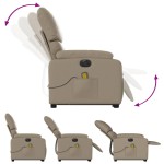 vidaXL Fotoliu electric masaj rabatabil cu ridicare, cappuccino vidaXL Fotoliu electric masaj rabatabil cu ridicare, cappuccino