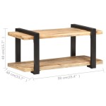 vidaXL Comodă TV, 90 x 40 x 40 cm, lemn de mango nefinisat