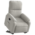 vidaXL Fotoliu rabatabil electric cu ridicare, gri deschis, microfibră