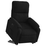 vidaXL Fotoliu rabatabil electric cu ridicare, negru, microfibră