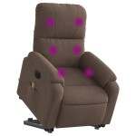 vidaXL Fotoliu de masaj rabatabil electric cu ridicare maro microfibră vidaXL Fotoliu de masaj rabatabil electric cu ridicare maro microfibră