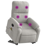vidaXL Fotoliu de masaj rabatabil electric cu ridicare gri, microfibră vidaXL Fotoliu de masaj rabatabil electric cu ridicare gri, microfibră