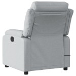 vidaXL Fotoliu electric de masaj rabatabil, gri deschis, microfibră