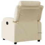 vidaXL Fotoliu electric de masaj rabatabil, crem, textil