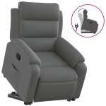 vidaXL Fotoliu rabatabil cu ridicare pe verticală, gri închis, textil