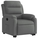 vidaXL Fotoliu rabatabil cu ridicare pe verticală, gri închis, textil