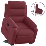 vidaXL Fotoliu rabatabil cu ridicare, roșu vin, material textil