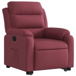 vidaXL Fotoliu rabatabil cu ridicare, roșu vin, material textil