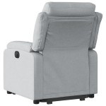 vidaXL Fotoliu electric rabatabil cu ridicare, gri deschis, textil
