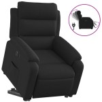vidaXL Fotoliu electric rabatabil cu ridicare, negru, textil
