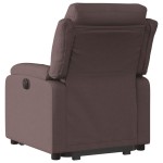 vidaXL Fotoliu electric rabatabil cu ridicare, maro închis, textil