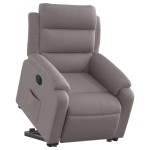 vidaXL Fotoliu electric rabatabil cu ridicare, gri taupe, textil
