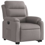 vidaXL Fotoliu electric rabatabil cu ridicare, gri taupe, textil