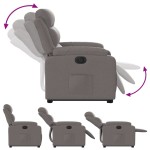 vidaXL Fotoliu electric rabatabil cu ridicare, gri taupe, textil