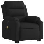 vidaXL Fotoliu electric de masaj rabatabil cu ridicare, negru, textil
