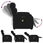 vidaXL Fotoliu electric de masaj rabatabil cu ridicare, negru, textil